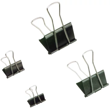 Bindercsipesz, 51mm, fekete, 12db/doboz