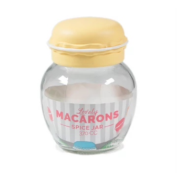 IRIS Macaron üveg fűszertartó 370ml, zöld, fukszia, narancs vagy citromsárga színű HN-1215