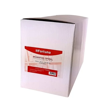Iratspirál műanyag FORTUNA 38mm 281-340 lap fekete 50/dob