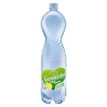 Ásványvíz, ízesített, SZENTKIRÁLYI, 1,5 l, "Egy csepp gyümölcs", citrom