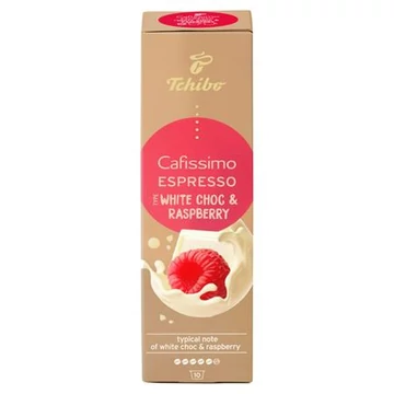 Kávékapszula, 10 db, TCHIBO "Cafissimo Espresso White Choc &amp; Raspberry"