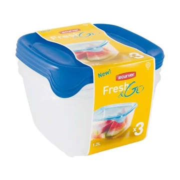 Ételtartó szett, 3x1,2 l, CURVER "Fresh&amp;go"