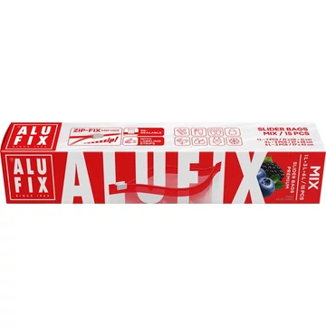 Cipzáras zacskó, 1 l, 3 l, 6 l, ALUFIX "Zipp Fix"