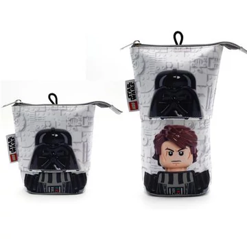Tolltartó, cipzáras, pop-up, LEGO "Star Wars Darth Vader/Anakin", szürke-fekete-mintás