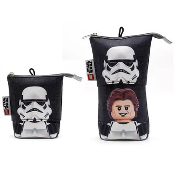 Tolltartó, cipzáras, pop-up, LEGO "Star Wars Stormtrooper/Han Solo", fekete-mintás