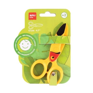 Olló, óvodai, 12 cm, APLI Kids, tukán