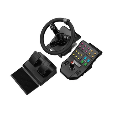 Logitech Saitek Farm Sim fekete kormány + pedál + oldalpanel csomag