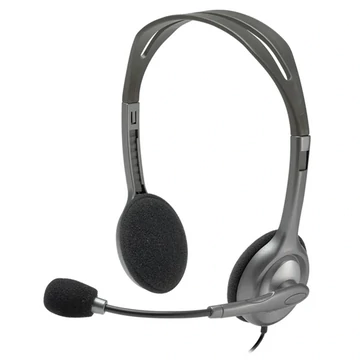 Fejhallgató, mikrofonnal, LOGITECH "H110", szürke