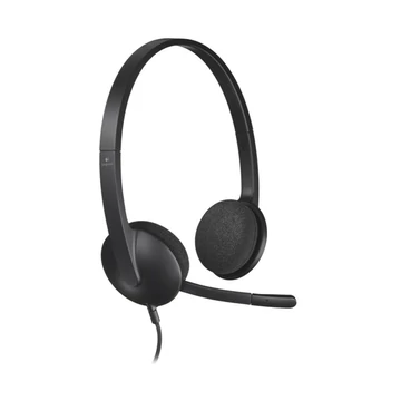 Fejhallgató, mikrofonnal, USB csatlakozás, LOGITECH "H340"