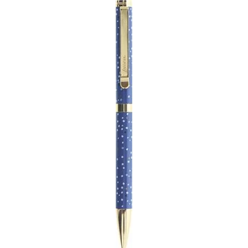 Golyóstoll, 1,0 mm, arany színű klip, kék tolltest, FILOFAX "Indigo", fekete