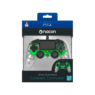 Nacon Compact PS4 átlátszó-halványzöld vezetékes kontroller