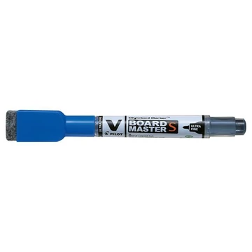 Táblamarker, törlőkupakkal, 0,8 mm, UF, kúpos, PILOT "V-Board Master S", kék