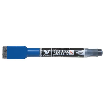Táblamarker, törlőkupakkal, 1,3 mm, EF, kúpos, PILOT "V-Board Master S", kék