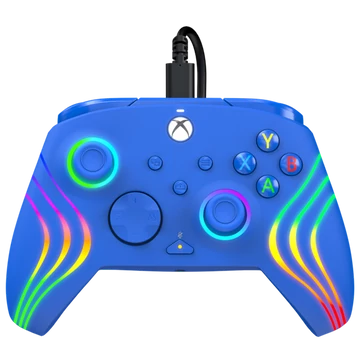 PDP 049-024-BL Afterglow Wave Xbox Series X|S/Xbox One/PC vezetékes RGB LED kék kontroller