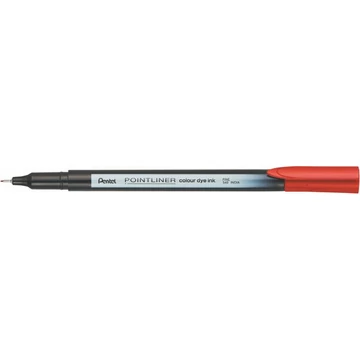 Tűfilc, 0,4 mm, PENTEL "Pointliner", piros