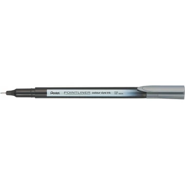 Tűfilc, 0,4 mm, PENTEL "Pointliner", szürke