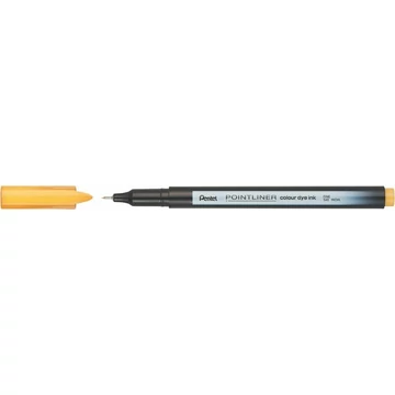 Tűfilc, 0,4 mm, PENTEL "Pointliner", okkersárga