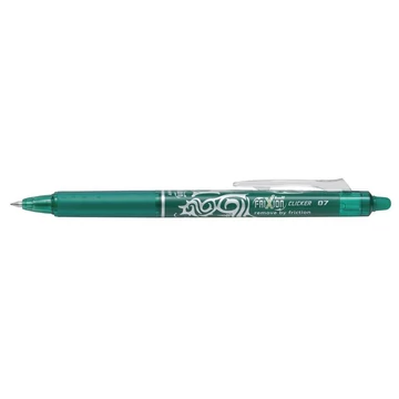 Rollertoll, 0,7 mm, törölhető, nyomógombos, PILOT "Frixion Clicker", zöld