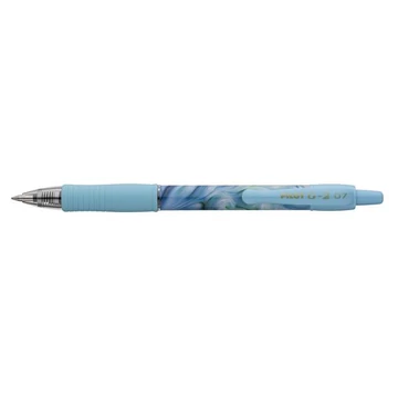 Zseléstoll, 0,32 mm, nyomógombos, kék tolltest, PILOT "G-2 Flow", kék