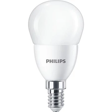 LED izzó, E14, kisgömb, P48, 7W, 806lm, 2700K, PHILIPS "CorePro"