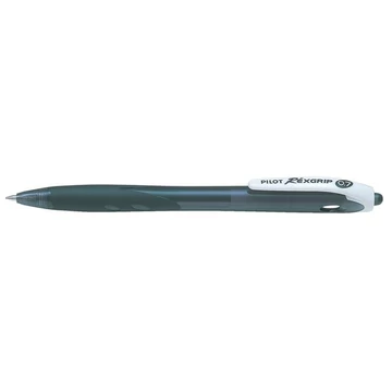 Golyóstoll, 0,7 mm, nyomógombos, PILOT "Rexgrip", fekete