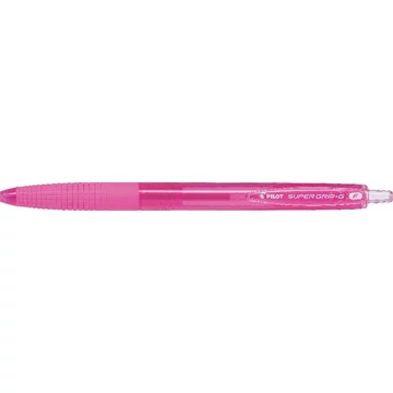 Golyóstoll, 0,22 mm, nyomógombos, PILOT "Super Grip G", rózsaszín