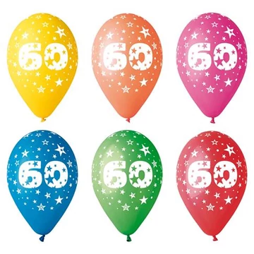 Léggömb, 26cm, számos, 60, 5db/cs