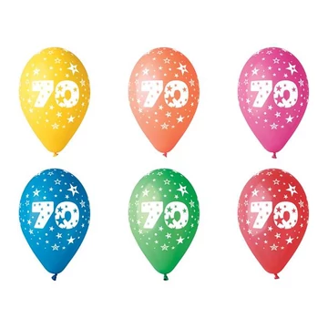 Léggömb, 26cm, számos, 70, 5db/cs