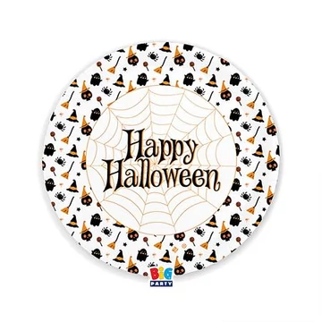 Tányér, papír, 22 cm, "Halloween"
