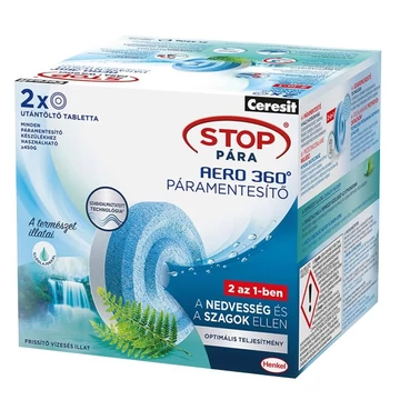 Páramentesítő utántöltő tabletta, HENKEL "Stop Pára Aero", frissítő vízesés