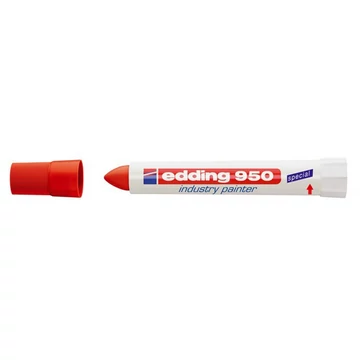Jelölő marker, 10 mm, kúpos, EDDING "950", piros
