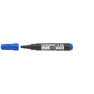 Alkoholos marker, 1-4 mm, vágott, ICO "Permanent 12 XXL", kék