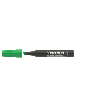 Alkoholos marker, 1-4 mm, vágott, ICO "Permanent 12", zöld