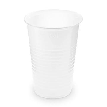 Pohár 3dl műanyag 50 db/csomag, fehér