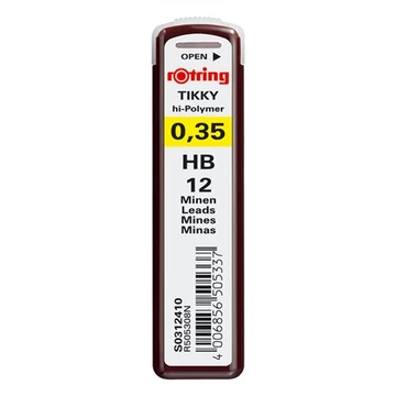 Grafitbél, HB, 0,35mm, ROTRING, 12szál/tubus