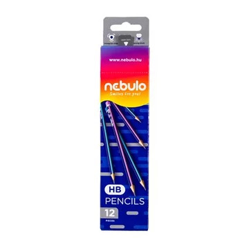 Grafitceruza, HB, háromszögletű, NEBULO, 12db/doboz