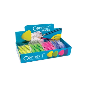 Radír Connect háromszögletű színes (sárga, zöld, rózsa, kék)