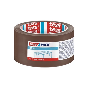 Csomagolószalag, 50 mm x 66 m, TESA "Basic", barna