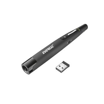 Everest Presenter -  PSN-12 (Vezeték nélküli, 15 méter hatótáv, 2.4Ghz, vörös lézer, Plug & Play, fekete)