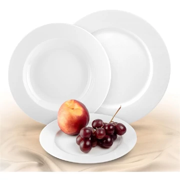 Desszertes tányér,ROTBERG, fehér, 19 cm, 6db-os szett, "Basic"