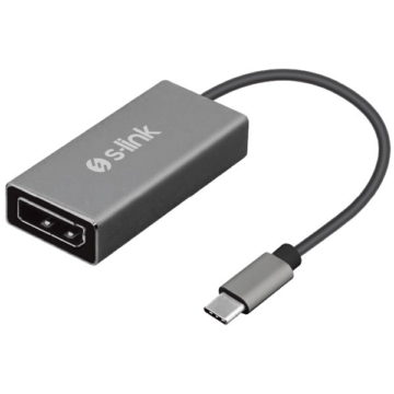 S-Link Átalakító - SW-U510 (USB Bemenet:USB Type-C, Kiemenet: Display port, fém, szürke)