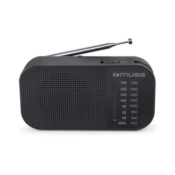 Rádió, hordozható, MUSE, "M-025R", fekete