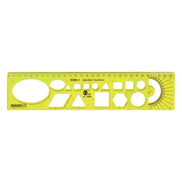 Sablon vonalzó OPTIMA fluor 30cm