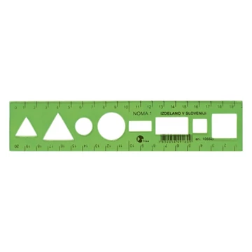 Sablon vonalzó OPTIMA hajlékony zöld 20cm