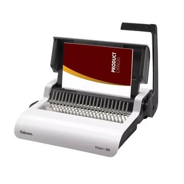 Spirálozógép, műanyag spirálkötéshez, manuális, 300 lap, FELLOWES "Pulsar+"