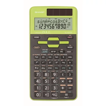 Számológép, tudományos, 273 funkció, SHARP "EL-531", zöld