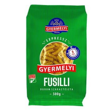 Száraztészta fusilli GYERMELYI Expressz durum 500 g