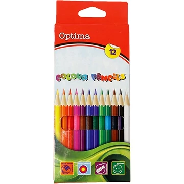 Színes ceruza OPTIMA hatszögletű 12db/készlet