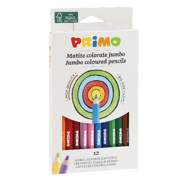 Színes ceruza készlet, vastag, Primo 510Maxi12E 12 klf. szín
