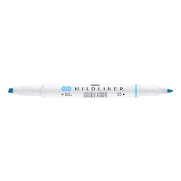 Szövegkiemelő, 1,0/3,5 mm, kétvégű, ZEBRA "Mildliner Fluorescent", kék